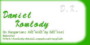 daniel komlody business card